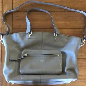 Taupe Henri Bendel Mercer Large Satchel